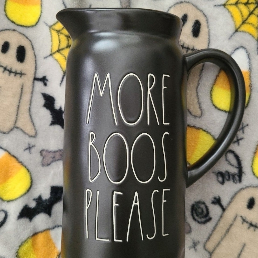 Rae Dunn More Boos Please Pitcher Black Halloween 2022